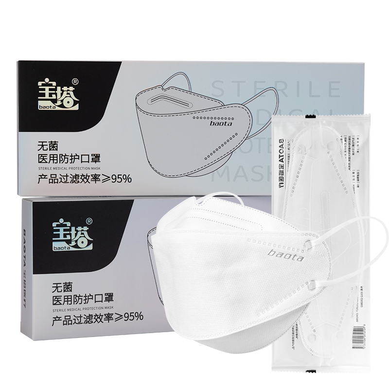 防護(hù)口罩 魚型 10片獨(dú)立盒裝 白色 95