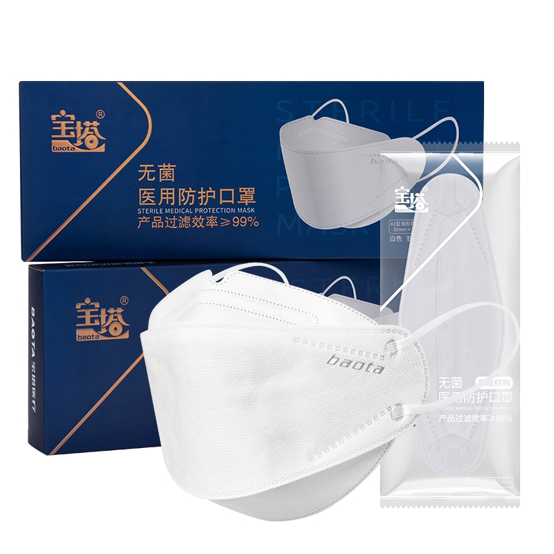 防護(hù)口罩 魚型 10片獨(dú)立盒裝 白色 99